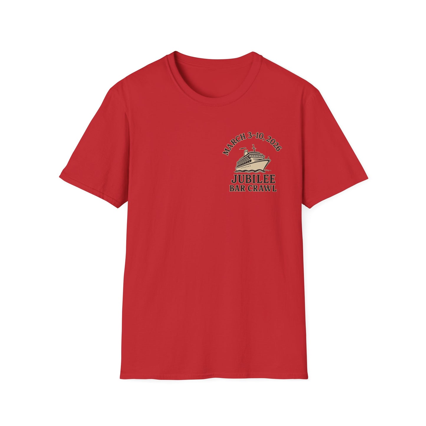 Cruise Ship Bar Crawl T-Shirt, Fun Party Tee, Gifts for Travelers, Vacation Apparel, Cruise-Themed Clothing, March Jubilee 2023