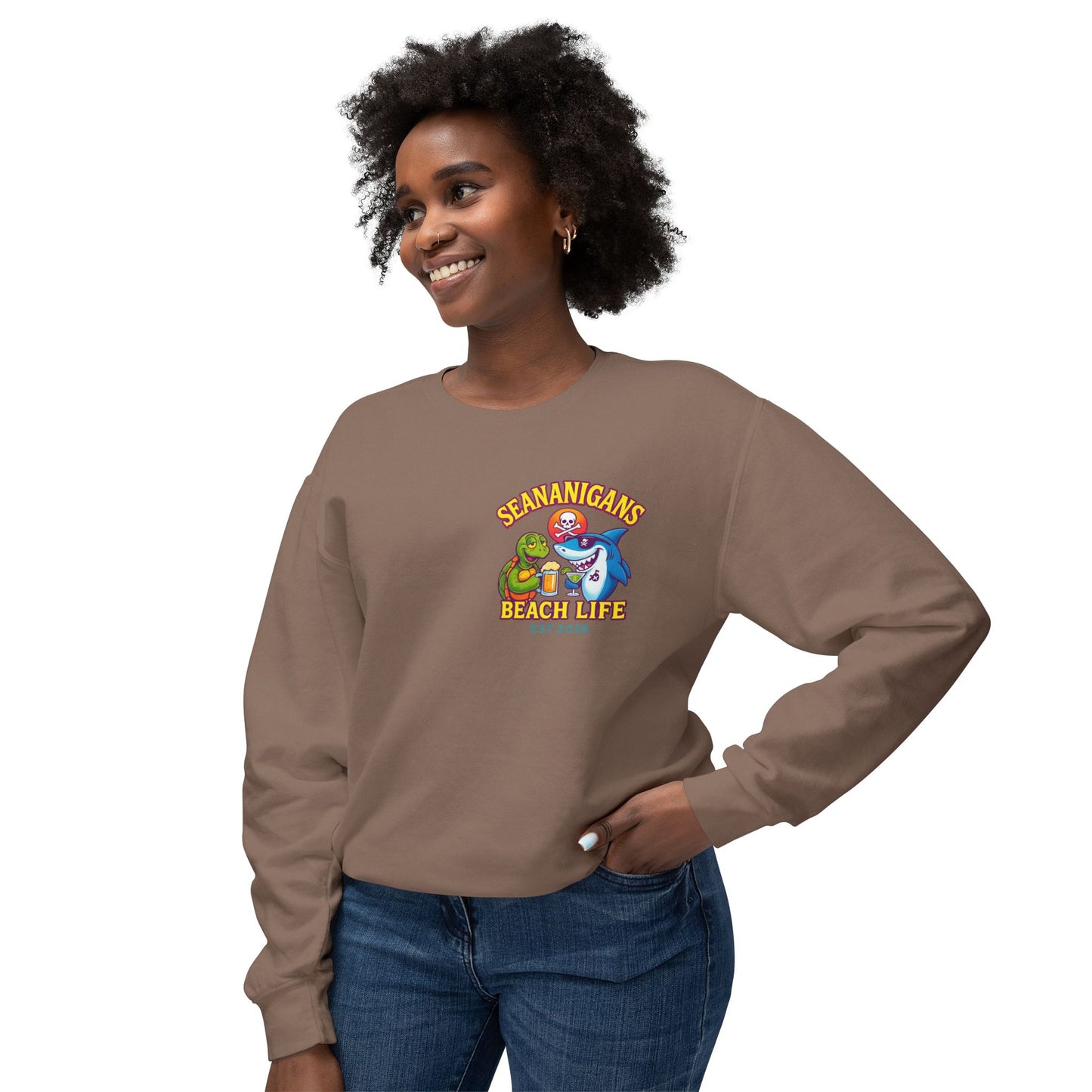 Cozy Unisex Crewneck Sweatshirt for Beach Vibes, Ideal Gift for Ocean Lovers, Fun Travel Attire, Summer Parties