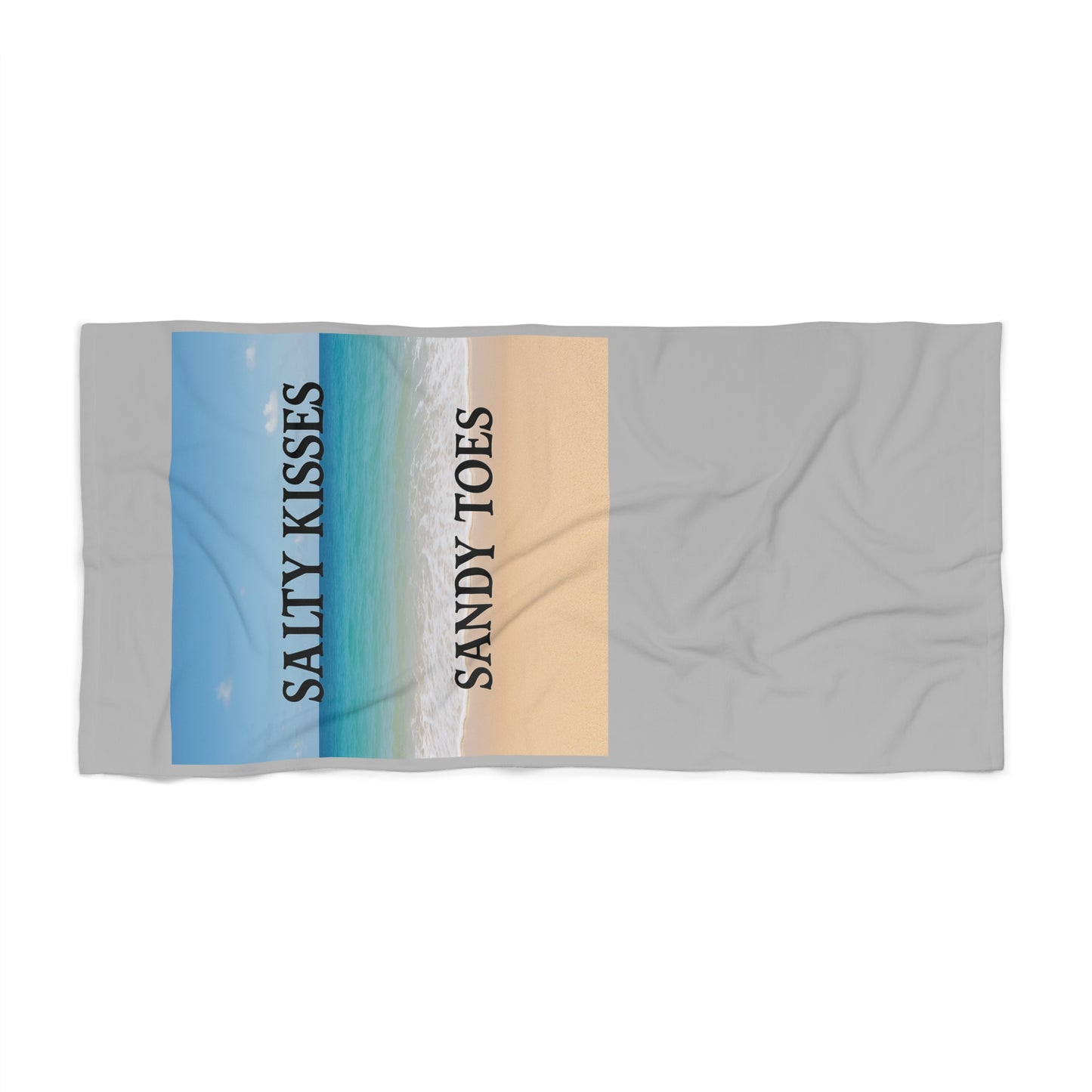 Salty Kisses Sandy Toes Beach Towel - Perfect for Summer Fun & Relaxation