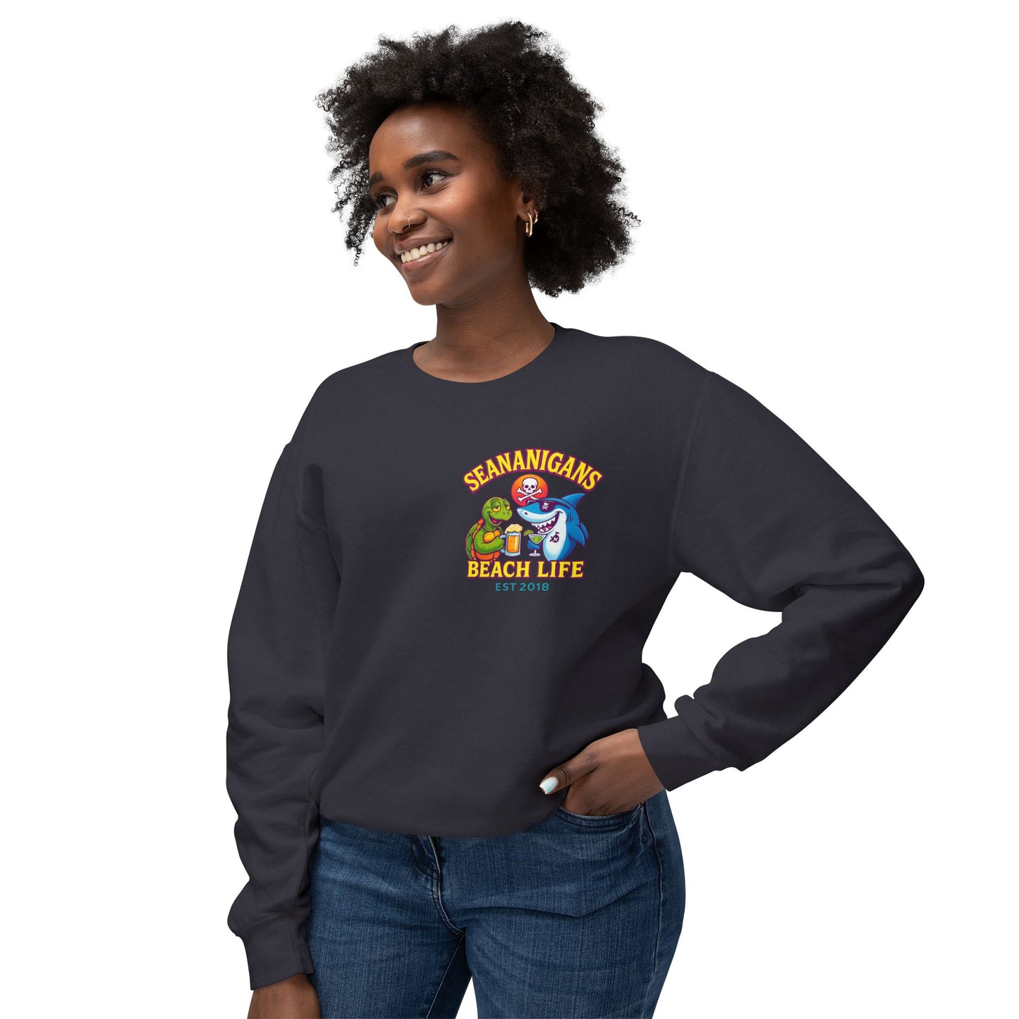 Cozy Unisex Crewneck Sweatshirt for Beach Vibes, Ideal Gift for Ocean Lovers, Fun Travel Attire, Summer Parties