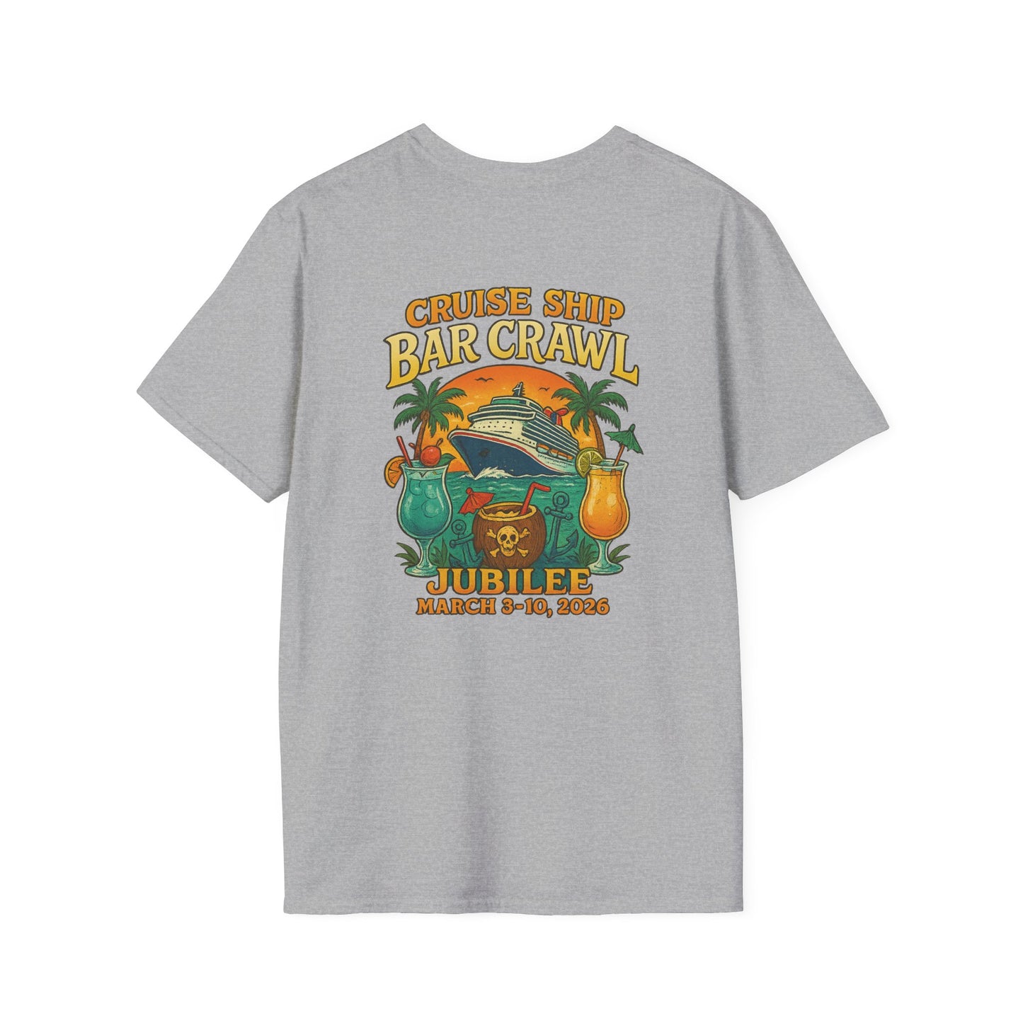 Cruise Ship Bar Crawl T-Shirt, Fun Party Tee, Gifts for Travelers, Vacation Apparel, Cruise-Themed Clothing, March Jubilee 2023
