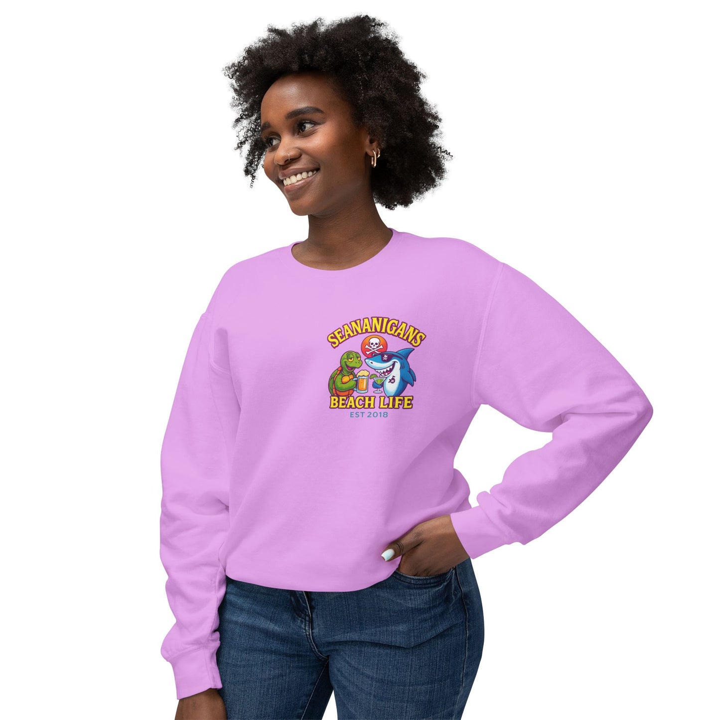 Cozy Unisex Crewneck Sweatshirt for Beach Vibes, Ideal Gift for Ocean Lovers, Fun Travel Attire, Summer Parties