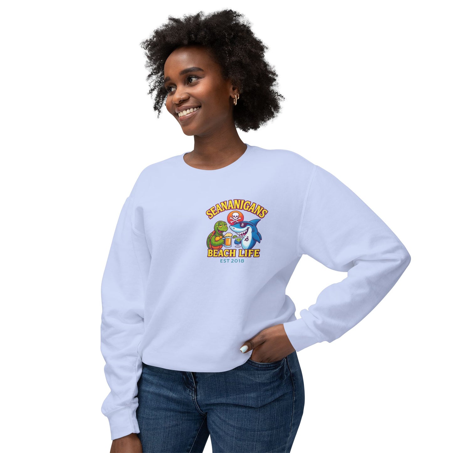 Cozy Unisex Crewneck Sweatshirt for Beach Vibes, Ideal Gift for Ocean Lovers, Fun Travel Attire, Summer Parties