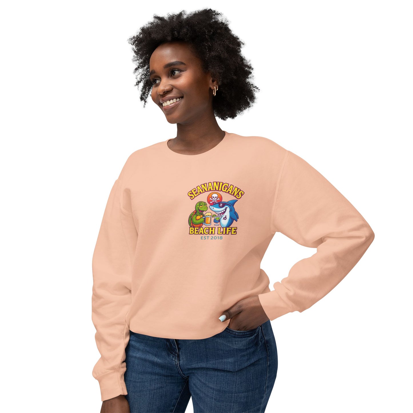 Cozy Unisex Crewneck Sweatshirt for Beach Vibes, Ideal Gift for Ocean Lovers, Fun Travel Attire, Summer Parties