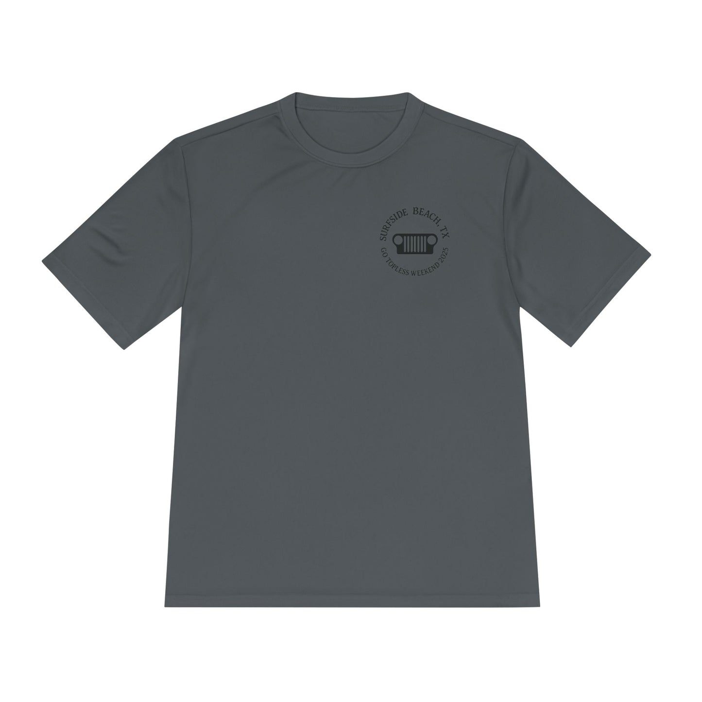 Unisex Moisture Wicking Tee - "Let's Get Dirty and Go Topless!" Adventure Shirt