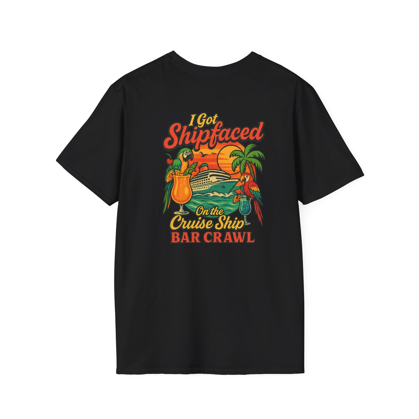 Tropical Cruise Party T-Shirt - 'I Got Shipfaced' Design