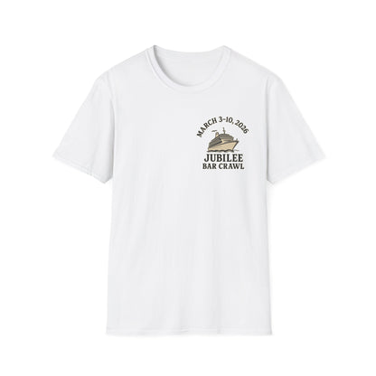 Cruise Ship Bar Crawl T-Shirt, Fun Party Tee, Gifts for Travelers, Vacation Apparel, Cruise-Themed Clothing, March Jubilee 2023
