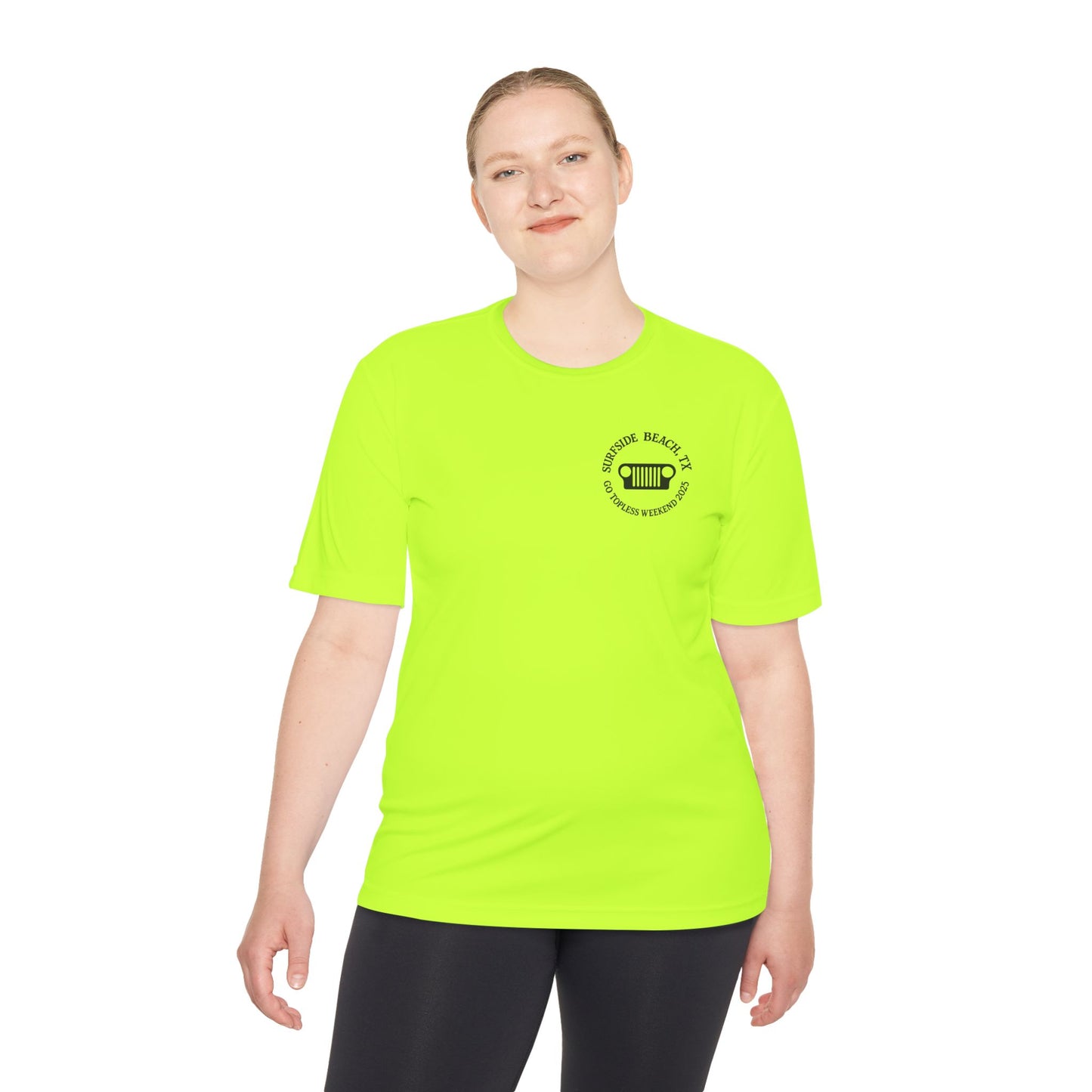 Unisex Moisture Wicking Tee - "Let's Get Dirty and Go Topless!" Adventure Shirt