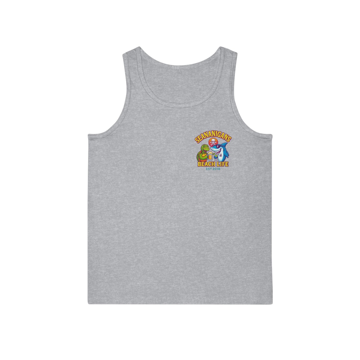 Beach Life Shenanigans Tank Top | Unisex Summer Apparel, Vacation Gear, Funny Beach Wear, Gift for Beach Lovers, Tank Top for Parties