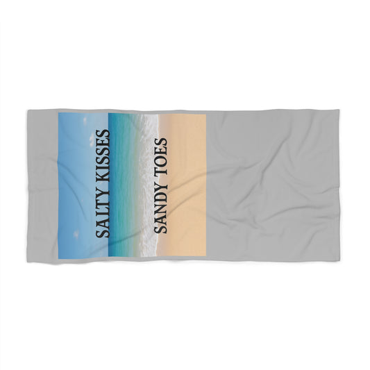 Salty Kisses Sandy Toes Beach Towel - Perfect for Summer Fun & Relaxation