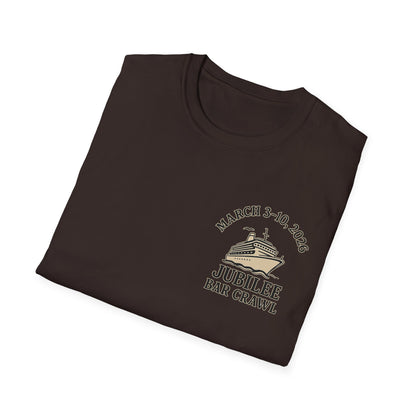 Cruise Ship Bar Crawl T-Shirt, Fun Party Tee, Gifts for Travelers, Vacation Apparel, Cruise-Themed Clothing, March Jubilee 2023