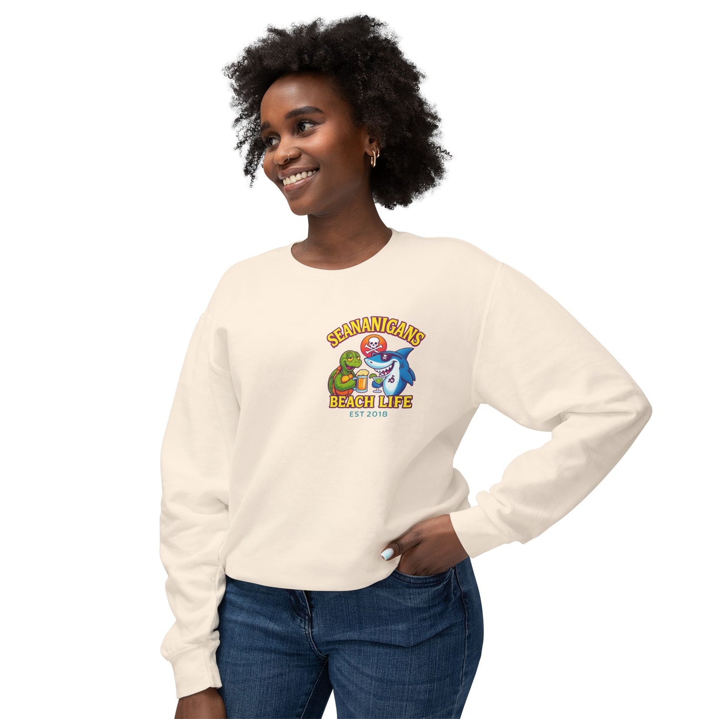 Cozy Unisex Crewneck Sweatshirt for Beach Vibes, Ideal Gift for Ocean Lovers, Fun Travel Attire, Summer Parties