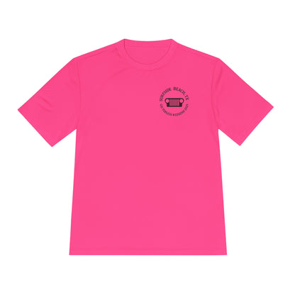 Unisex Moisture Wicking Tee - "Let's Get Dirty and Go Topless!" Adventure Shirt