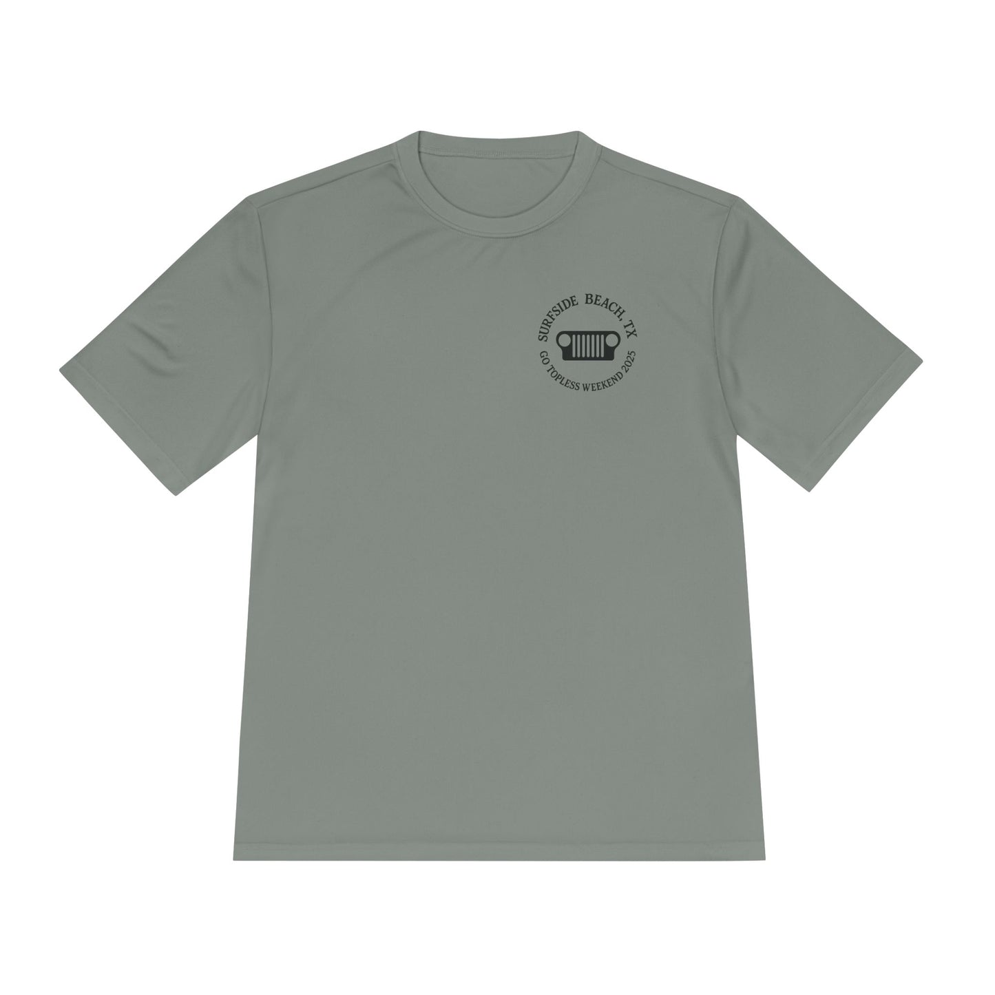 Unisex Moisture Wicking Tee - "Let's Get Dirty and Go Topless!" Adventure Shirt
