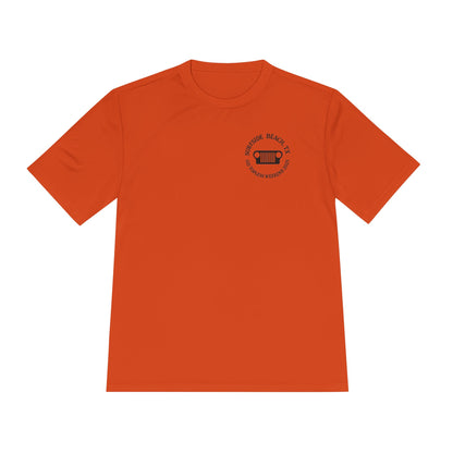 Unisex Moisture Wicking Tee - "Let's Get Dirty and Go Topless!" Adventure Shirt