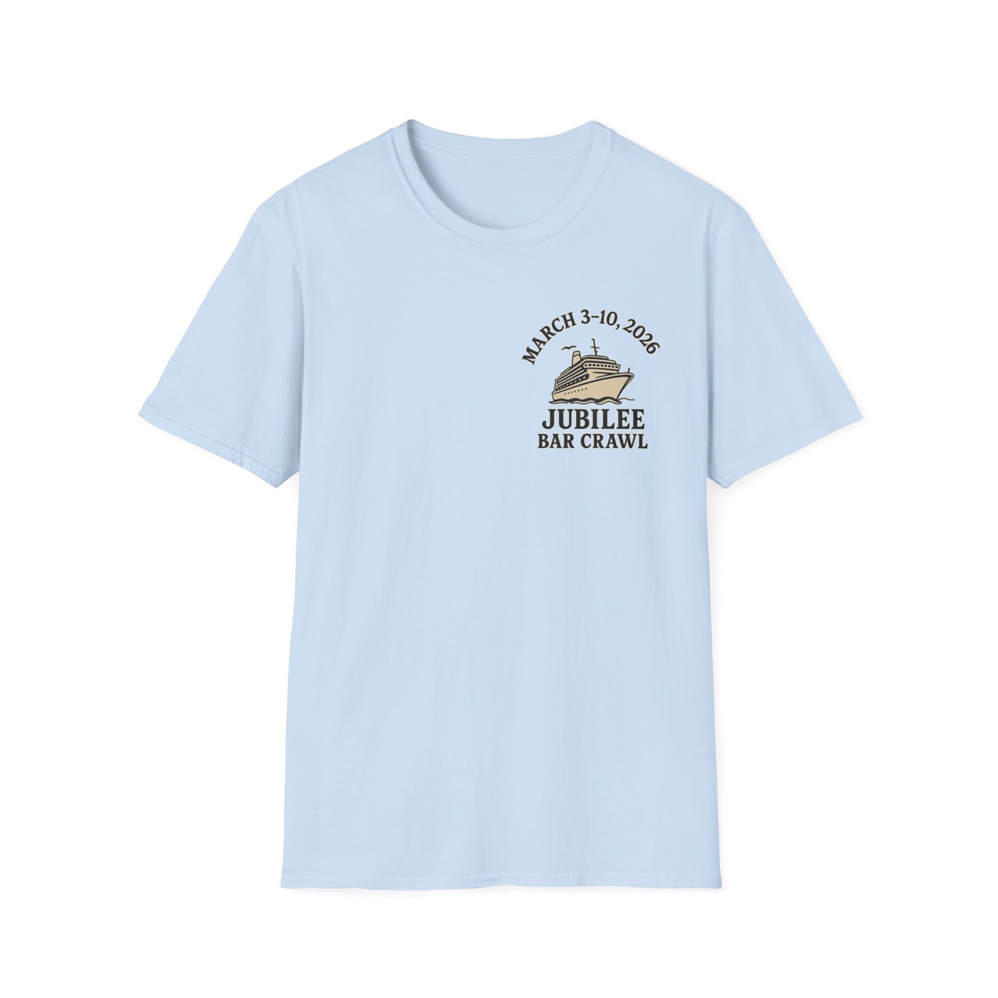 Cruise Ship Bar Crawl T-Shirt, Fun Party Tee, Gifts for Travelers, Vacation Apparel, Cruise-Themed Clothing, March Jubilee 2023