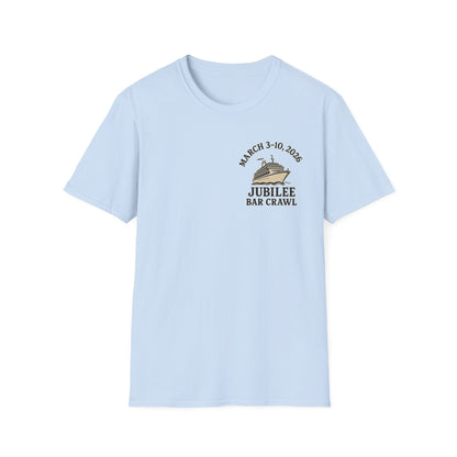 Cruise Ship Bar Crawl T-Shirt, Fun Party Tee, Gifts for Travelers, Vacation Apparel, Cruise-Themed Clothing, March Jubilee 2023
