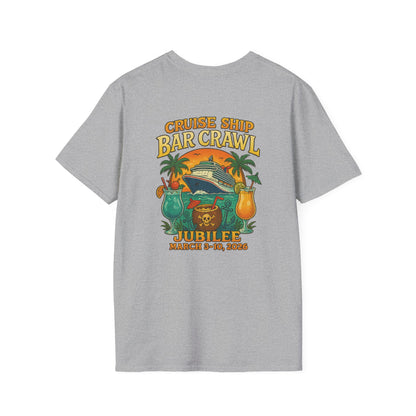 Cruise Ship Bar Crawl T-Shirt, Fun Party Tee, Gifts for Travelers, Vacation Apparel, Cruise-Themed Clothing, March Jubilee 2023