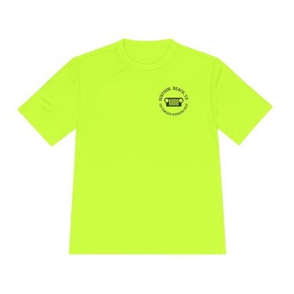 Unisex Moisture Wicking Tee - "Let's Get Dirty and Go Topless!" Adventure Shirt