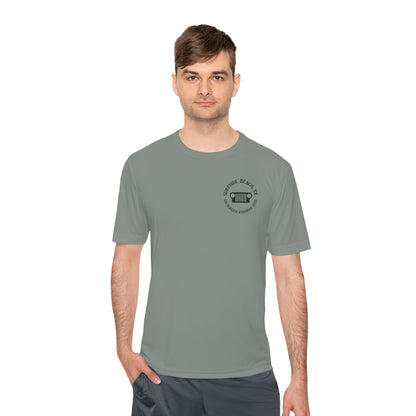 Unisex Moisture Wicking Tee - "Let's Get Dirty and Go Topless!" Adventure Shirt