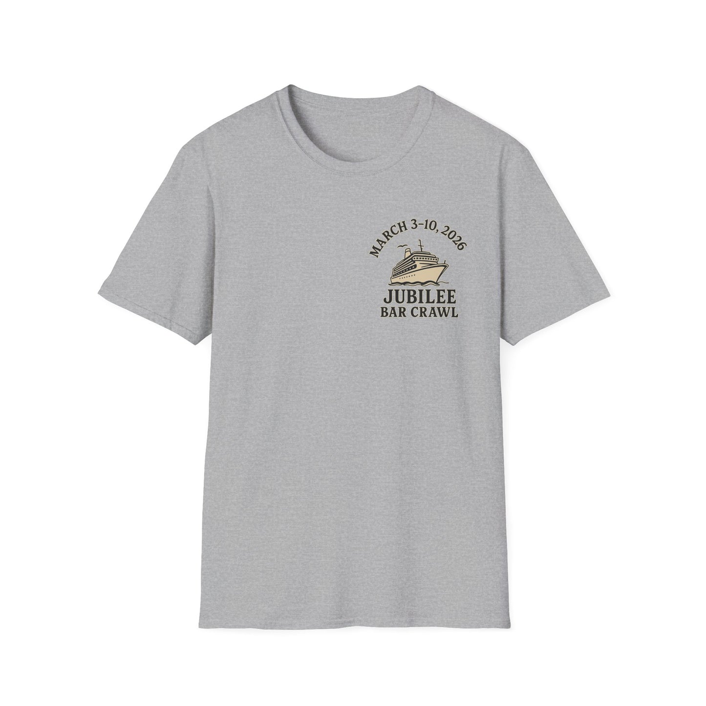 Cruise Ship Bar Crawl T-Shirt, Fun Party Tee, Gifts for Travelers, Vacation Apparel, Cruise-Themed Clothing, March Jubilee 2023