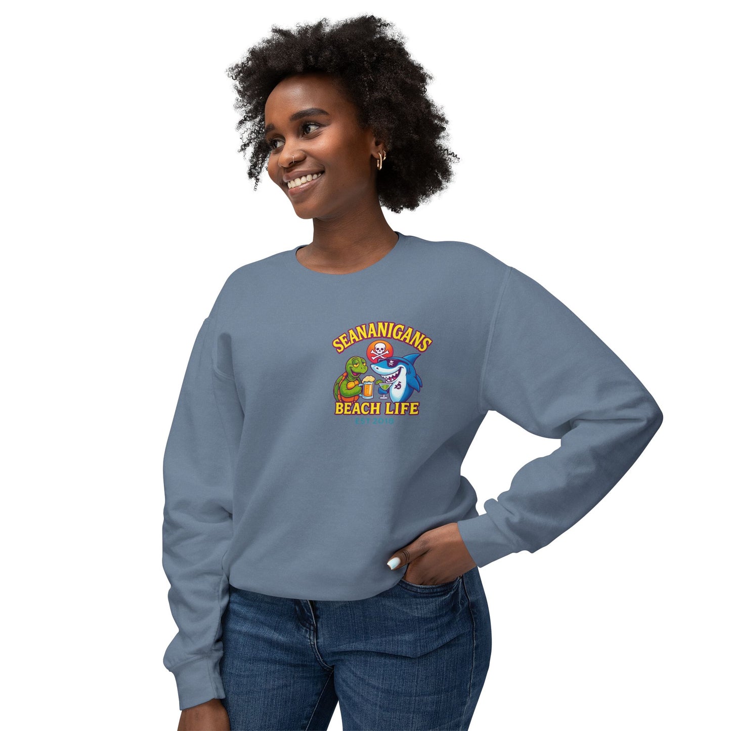 Cozy Unisex Crewneck Sweatshirt for Beach Vibes, Ideal Gift for Ocean Lovers, Fun Travel Attire, Summer Parties
