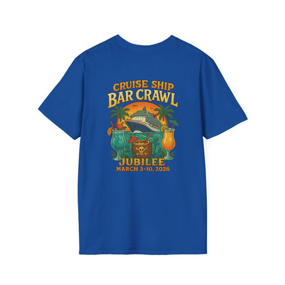 Cruise Ship Bar Crawl T-Shirt, Fun Party Tee, Gifts for Travelers, Vacation Apparel, Cruise-Themed Clothing, March Jubilee 2023