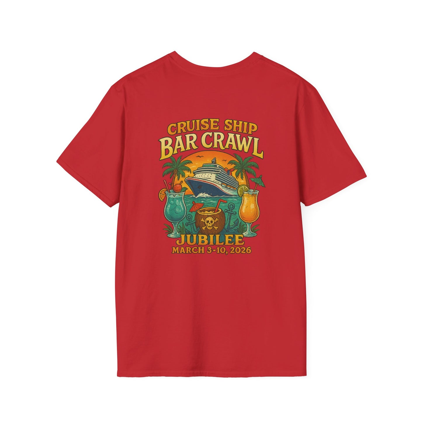 Cruise Ship Bar Crawl T-Shirt, Fun Party Tee, Gifts for Travelers, Vacation Apparel, Cruise-Themed Clothing, March Jubilee 2023