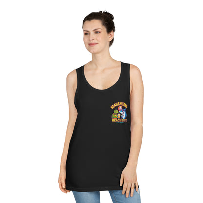 Beach Life Shenanigans Tank Top | Unisex Summer Apparel, Vacation Gear, Funny Beach Wear, Gift for Beach Lovers, Tank Top for Parties