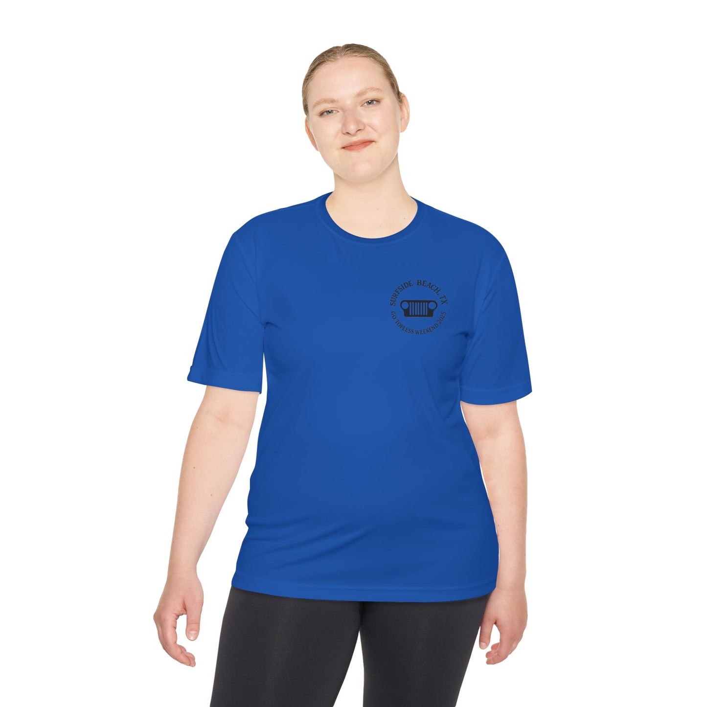 Unisex Moisture Wicking Tee - "Let's Get Dirty and Go Topless!" Adventure Shirt