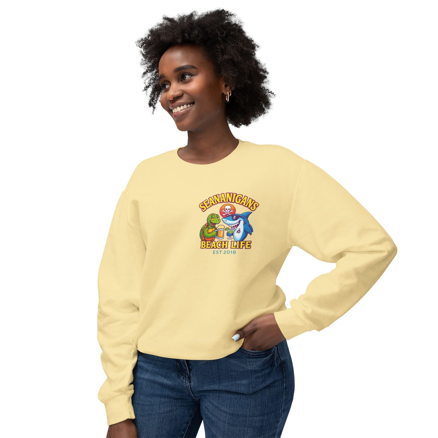 Cozy Unisex Crewneck Sweatshirt for Beach Vibes, Ideal Gift for Ocean Lovers, Fun Travel Attire, Summer Parties