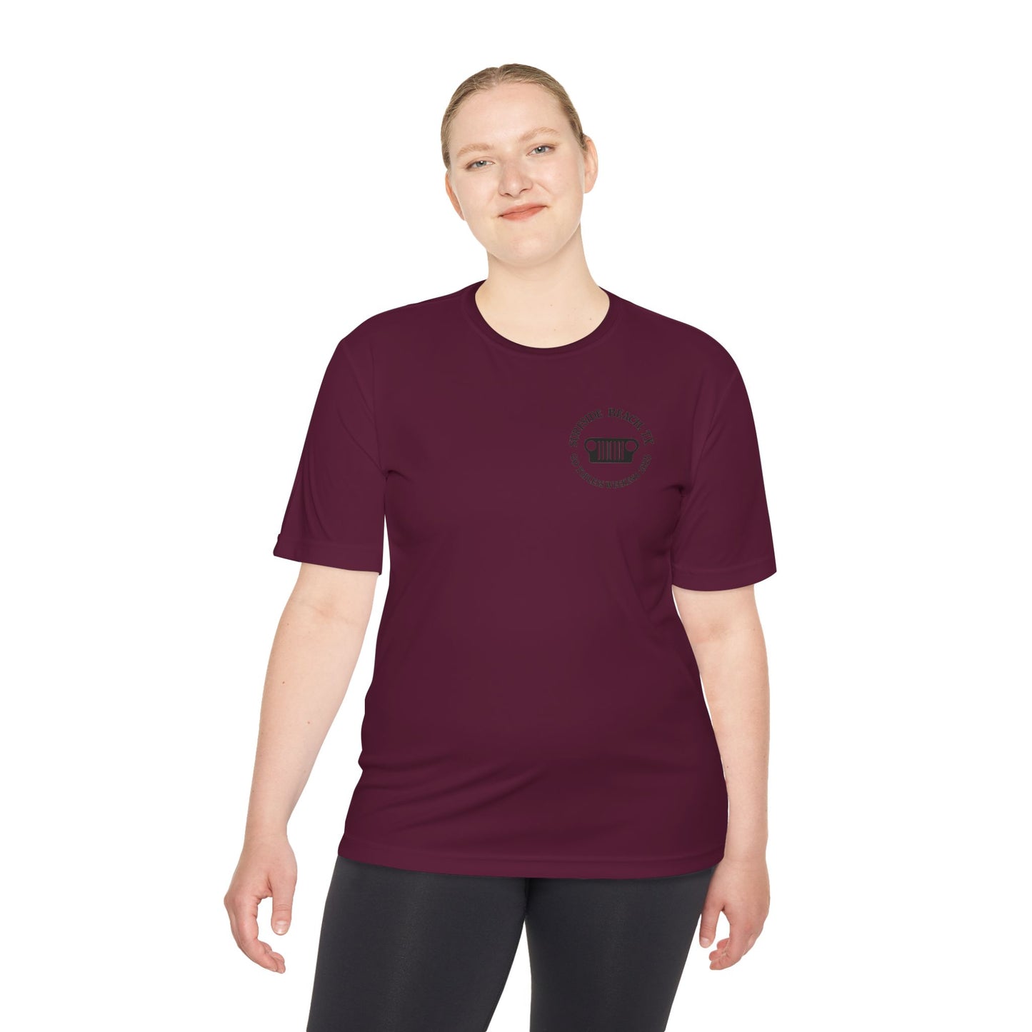 Unisex Moisture Wicking Tee - "Let's Get Dirty and Go Topless!" Adventure Shirt