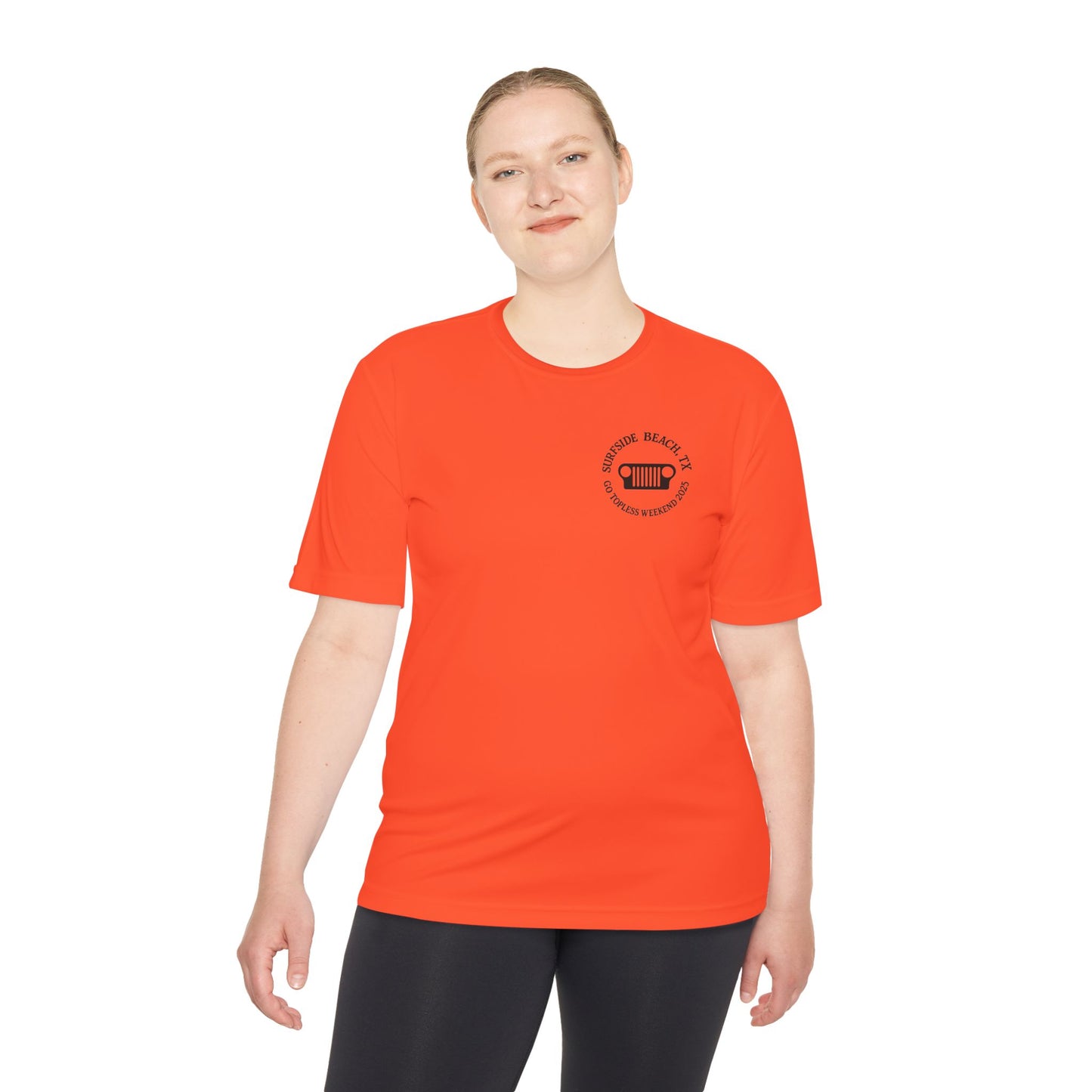 Unisex Moisture Wicking Tee - "Let's Get Dirty and Go Topless!" Adventure Shirt