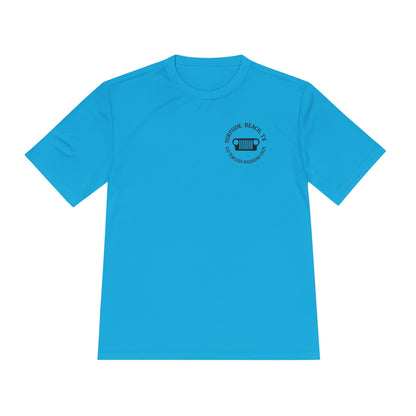 Unisex Moisture Wicking Tee - "Let's Get Dirty and Go Topless!" Adventure Shirt