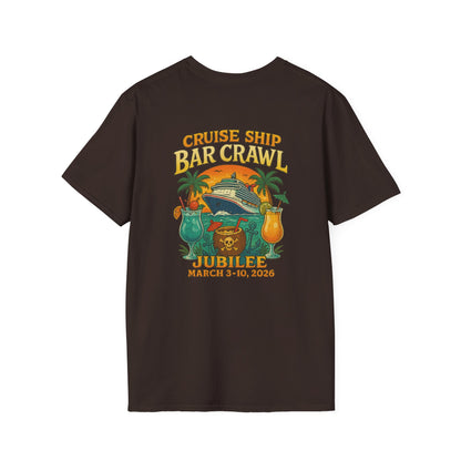 Cruise Ship Bar Crawl T-Shirt, Fun Party Tee, Gifts for Travelers, Vacation Apparel, Cruise-Themed Clothing, March Jubilee 2023