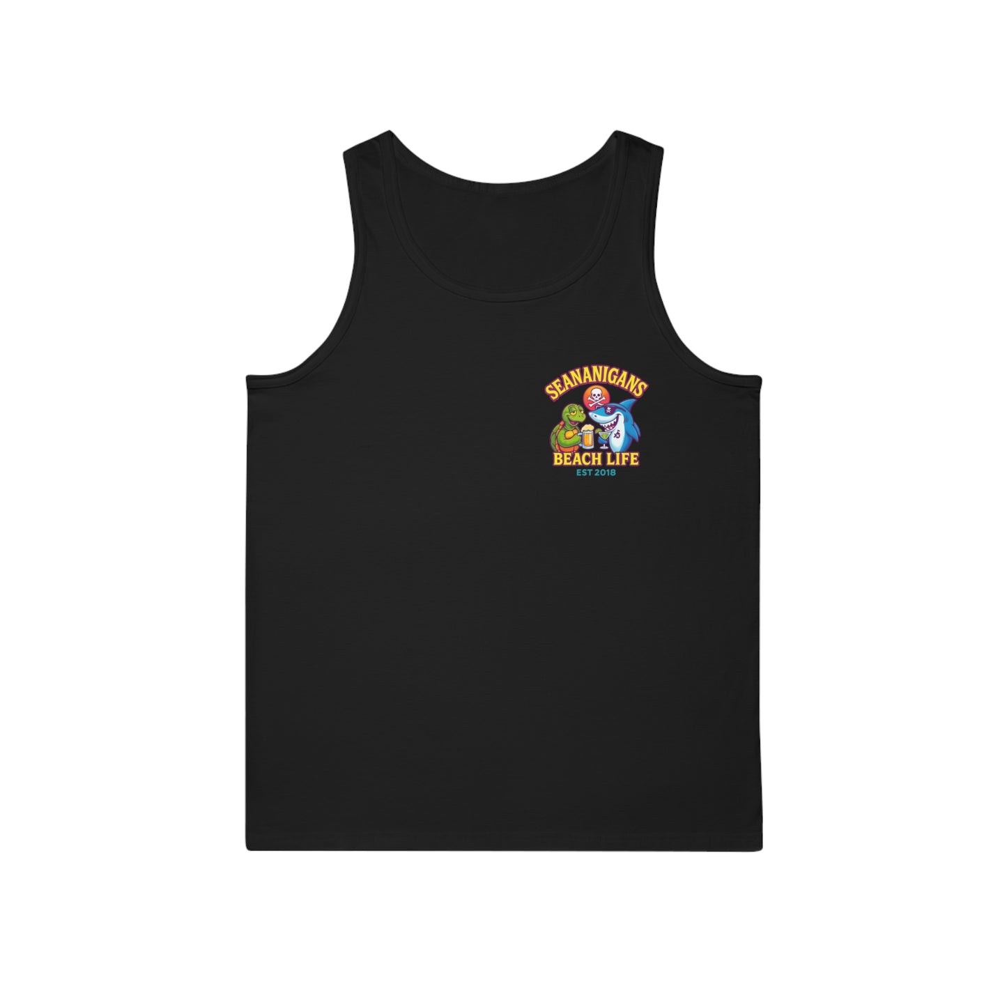 Beach Life Shenanigans Tank Top | Unisex Summer Apparel, Vacation Gear, Funny Beach Wear, Gift for Beach Lovers, Tank Top for Parties
