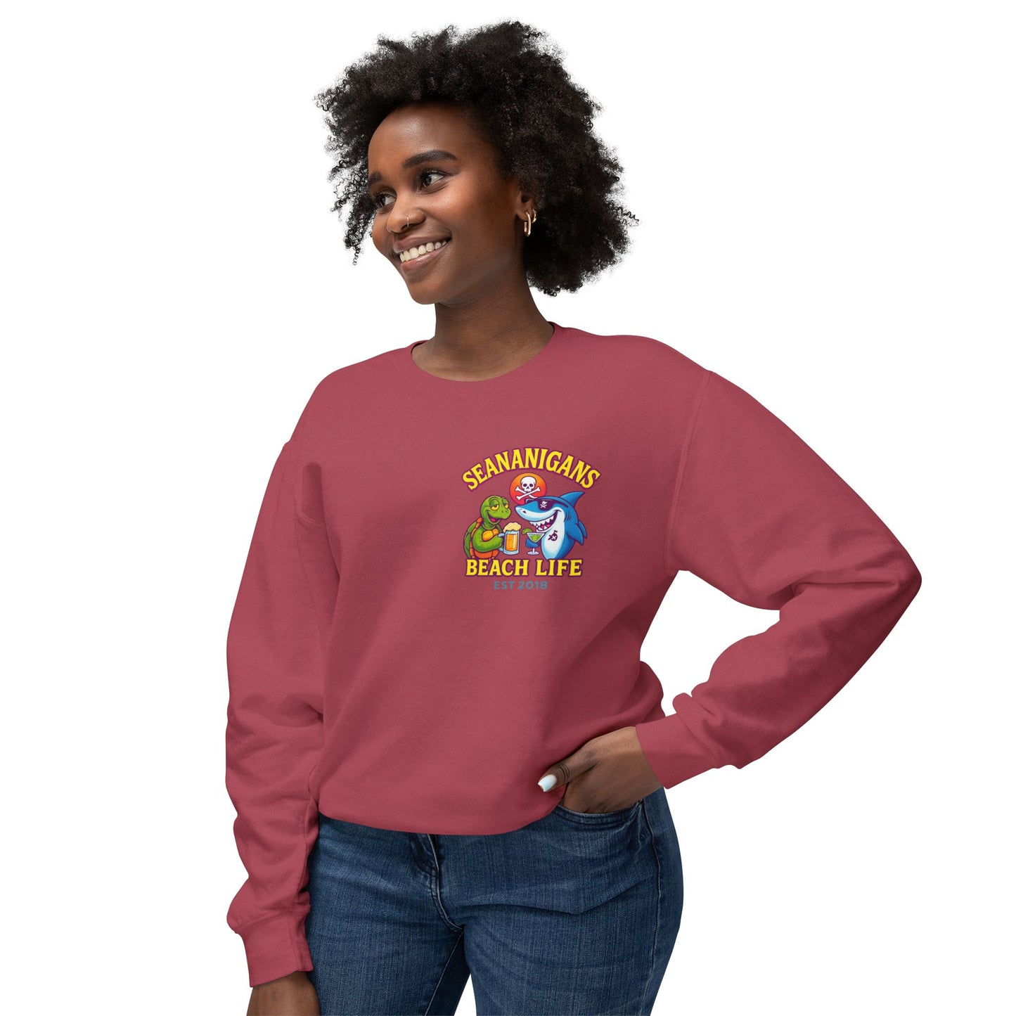 Cozy Unisex Crewneck Sweatshirt for Beach Vibes, Ideal Gift for Ocean Lovers, Fun Travel Attire, Summer Parties
