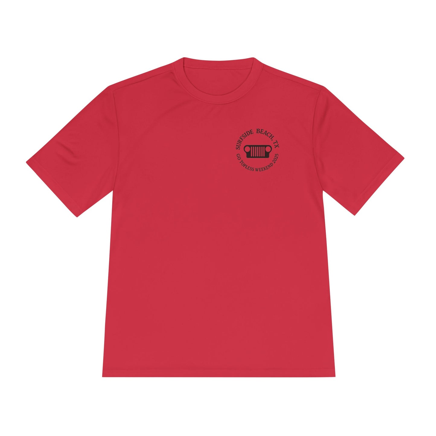 Unisex Moisture Wicking Tee - "Let's Get Dirty and Go Topless!" Adventure Shirt