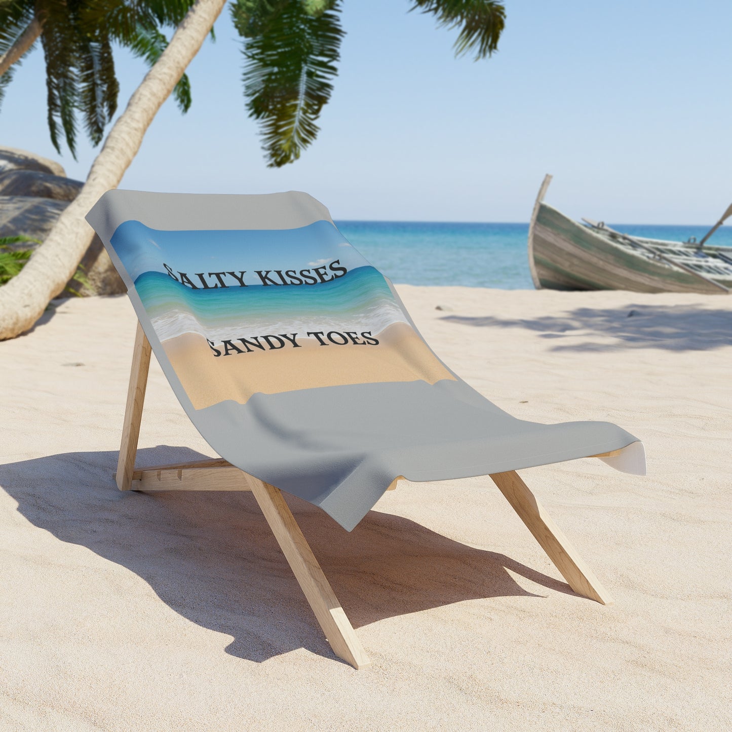 Salty Kisses Sandy Toes Beach Towel - Perfect for Summer Fun & Relaxation