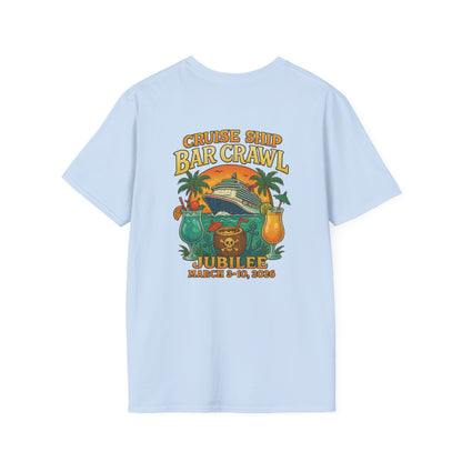 Cruise Ship Bar Crawl T-Shirt, Fun Party Tee, Gifts for Travelers, Vacation Apparel, Cruise-Themed Clothing, March Jubilee 2023