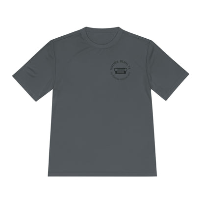 Unisex Moisture Wicking Tee - "Let's Get Dirty and Go Topless!" Adventure Shirt