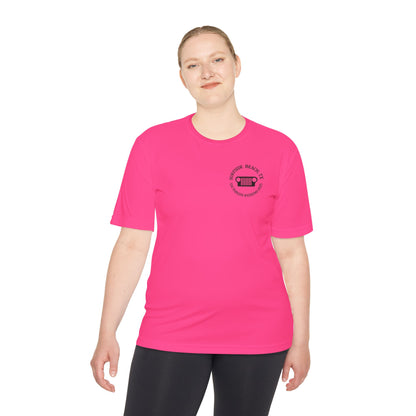 Unisex Moisture Wicking Tee - "Let's Get Dirty and Go Topless!" Adventure Shirt