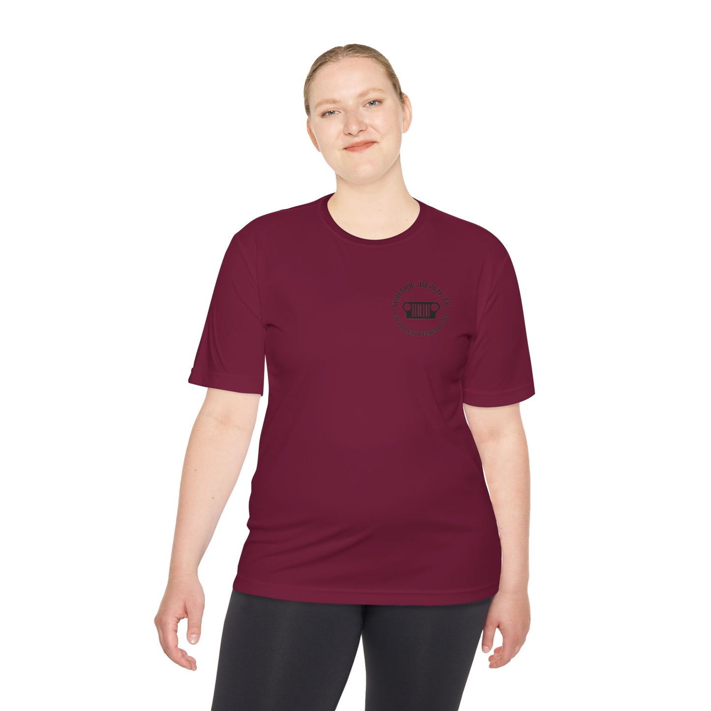 Unisex Moisture Wicking Tee - "Let's Get Dirty and Go Topless!" Adventure Shirt