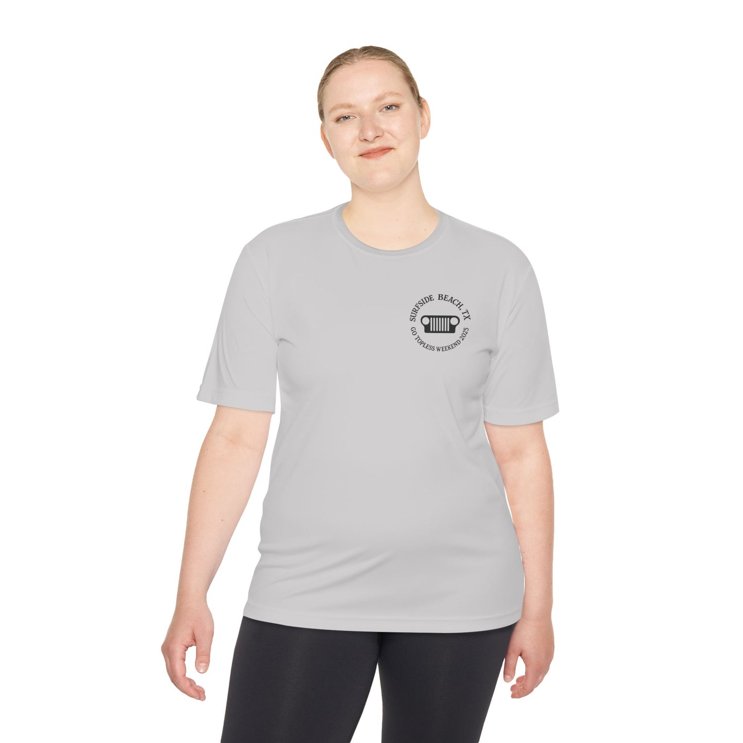 Unisex Moisture Wicking Tee - "Let's Get Dirty and Go Topless!" Adventure Shirt