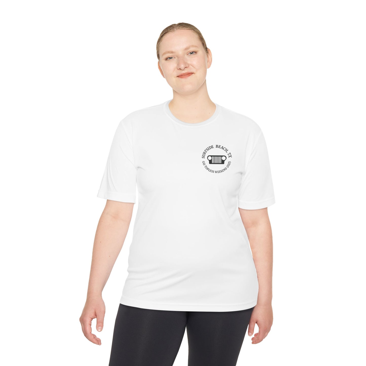 Unisex Moisture Wicking Tee - "Let's Get Dirty and Go Topless!" Adventure Shirt