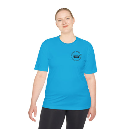 Unisex Moisture Wicking Tee - "Let's Get Dirty and Go Topless!" Adventure Shirt